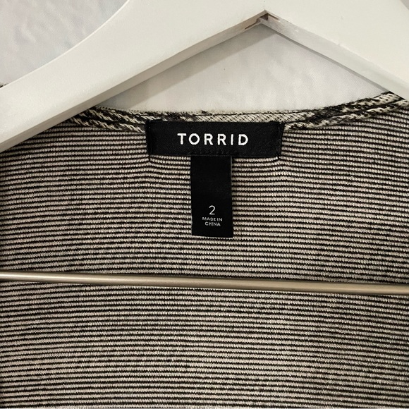 Torrid | Plaid Double Knit Drape Front Cardigan / Jacket - Picture 8 of 12